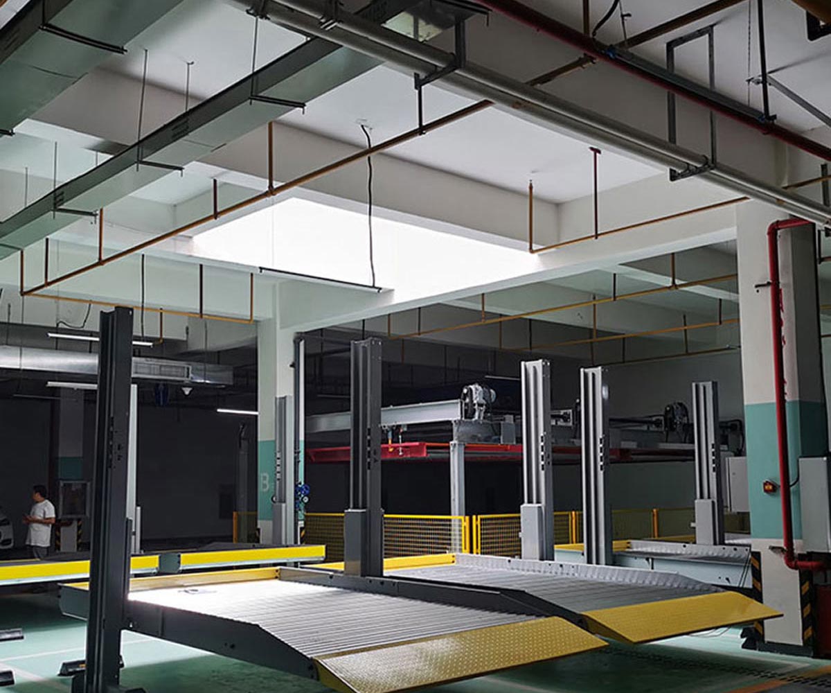 陝西俯仰立體車庫機械部分安裝步驟